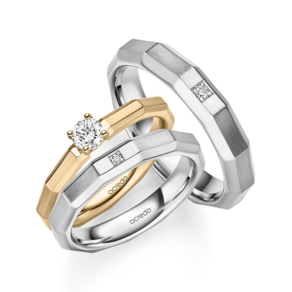 Set in Roségold 585 mit zus. 0,28 ct. Brillant tw, si von acredo Set in Roségold 585 mit zus. 0,28 ct. Brillant tw, si von acredo