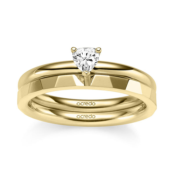 Set in Roségold 585 mit zus. 0,2 ct. tw, vs von acredo - A-2951-8