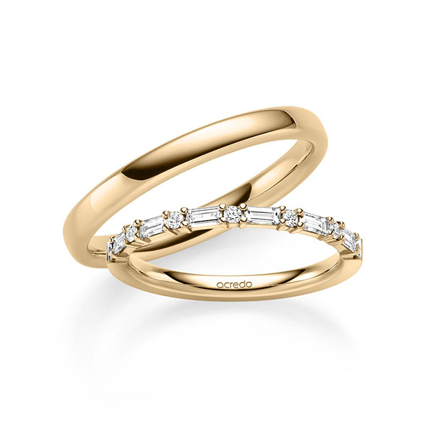 Set in Roségold 585 mit zus. 0,405 ct. tw, vs von acredo - A-2832-7