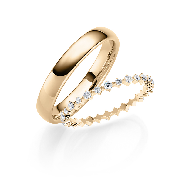 Set in Roségold 585 mit zus. 0,42 ct. tw, si von Steinberg - Q-1791-3