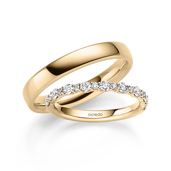 Set in Roségold 585 mit zus. 0,57 ct. tw, si von acredo - A-2773-2