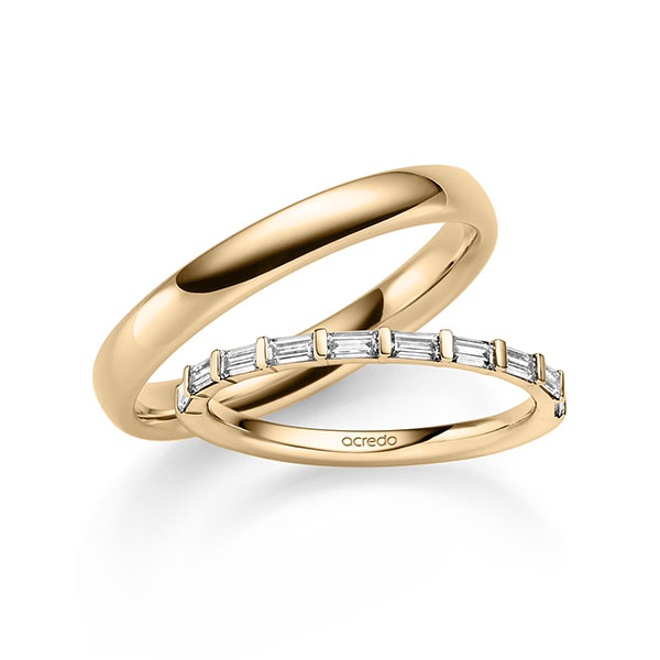 Set in Roségold 585 mit zus. 0,5 ct. tw, vs von acredo - A-2823-7