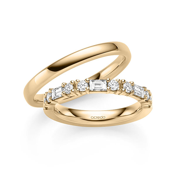 Set in Roségold 585 mit zus. 0,85 ct. tw, vs von acredo