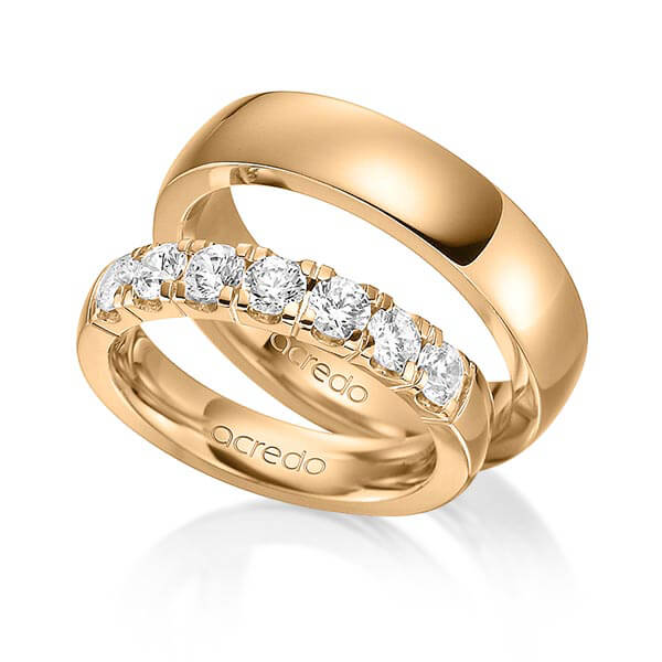 Set in Roségold 585 mit zus. 1,05 ct. Brillant tw, vs von acredo - A-1582-3 Set in Roségold 585 mit zus. 1,05 ct. Brillant tw, vs von acredo - A-1582-3