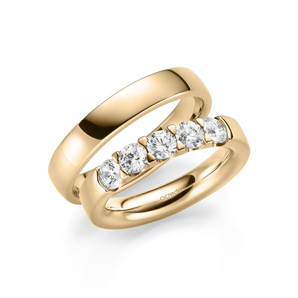 Set in Roségold 585 mit zus. 1,25 ct. Brillant tw, si von acredo - A-2116-4 Set in Roségold 585 mit zus. 1,25 ct. Brillant tw, si von acredo - A-2116-4