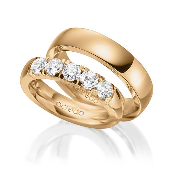 Set in Roségold 585 mit zus. 1,25 ct. Brillant tw, vs von acredo - A-1584-3 Set in Roségold 585 mit zus. 1,25 ct. Brillant tw, vs von acredo - A-1584-3