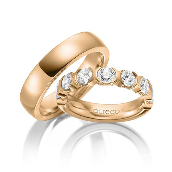 Set in Roségold 585 mit zus. 1,75 ct. Brillant tw, vs von acredo - A-1581-5 Set in Roségold 585 mit zus. 1,75 ct. Brillant tw, vs von acredo - A-1581-5