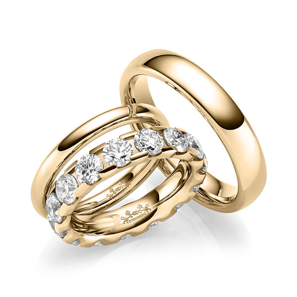 Set in Roségold 585 mit zus. 4,25 ct. Brillant tw, si von Steinberg - Q-1719-3 Set in Roségold 585 mit zus. 4,25 ct. Brillant tw, si von Steinberg - Q-1719-3
