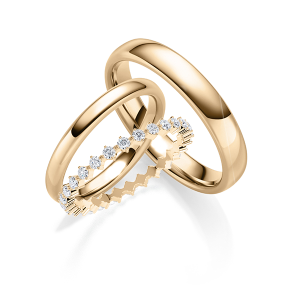 Set in Roségold 585 vollausgefasst mit zus. 0,52 ct. Brillant tw, si von Steinberg
