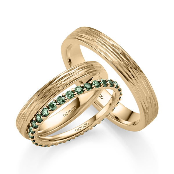 Set in Roségold 585 vollausgefasst mit zus. 0,62 ct. Brillant von acredo