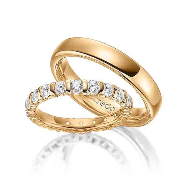 Set in Roségold 585 vollausgefasst mit zus. 2 ct. Brillant tw, vs von acredo - A-1549-3 Set in Roségold 585 vollausgefasst mit zus. 2 ct. Brillant tw, vs von acredo - A-1549-3