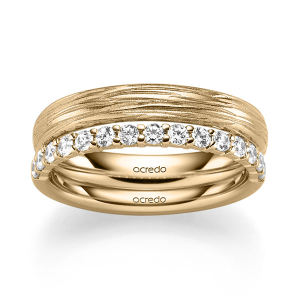 Set in roségoud 14 kt. half gezet met in totaal 0,42 ct. Briljant tw/si van acredo