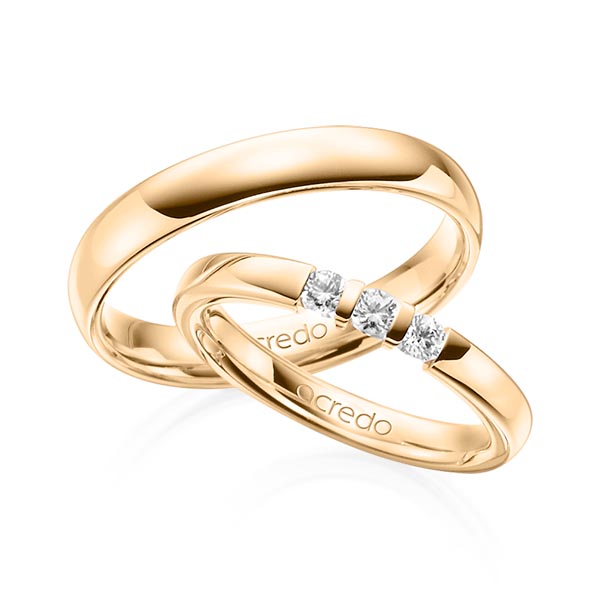 Set in roségoud 14 kt. met in totaal 0,21 ct. Briljant tw,vs van acredo - A-1309-3