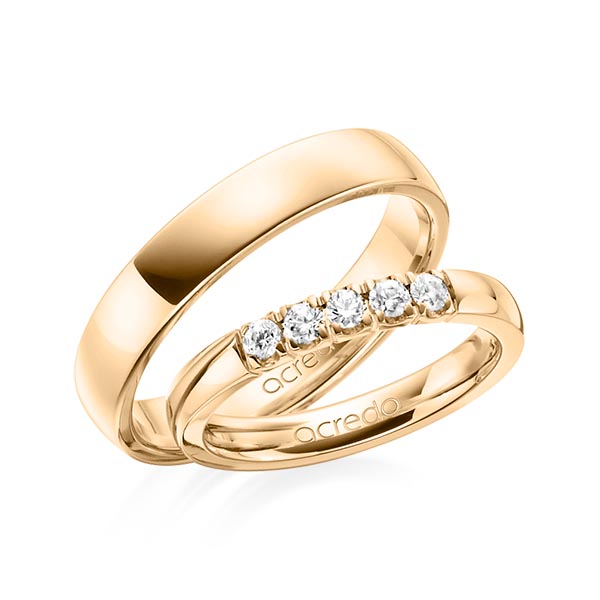 Set in roségoud 14 kt. met in totaal 0,25 ct. Briljant tw,vs van acredo - A-1317-3