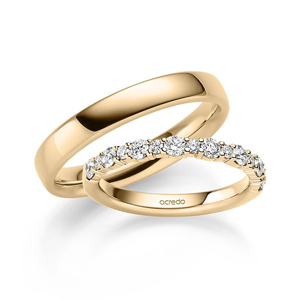 Set in roségoud 14 kt. met in totaal 1,2 ct. tw/si van acredo Set in roségoud 14 kt. met in totaal 1,2 ct. tw/si van acredo