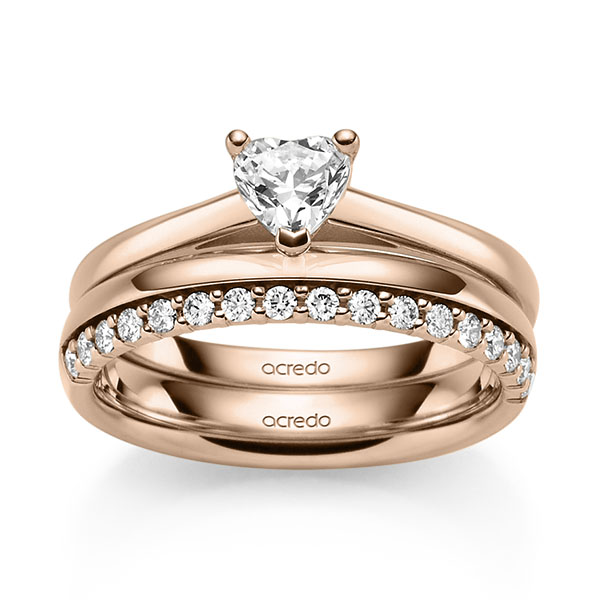 Set in Rotgold 585 mit 0,4 ct. + zus. 0,42 ct. tw, vs tw, si von acredo - A-2472-1 Set in Rotgold 585 mit 0,4 ct. + zus. 0,42 ct. tw, vs tw, si von acredo - A-2472-1