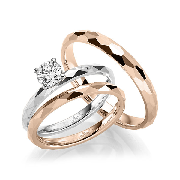 Set in Rotgold 585 mit 0,5 ct. Brillant tw, si von Steinberg - Q-1715-10