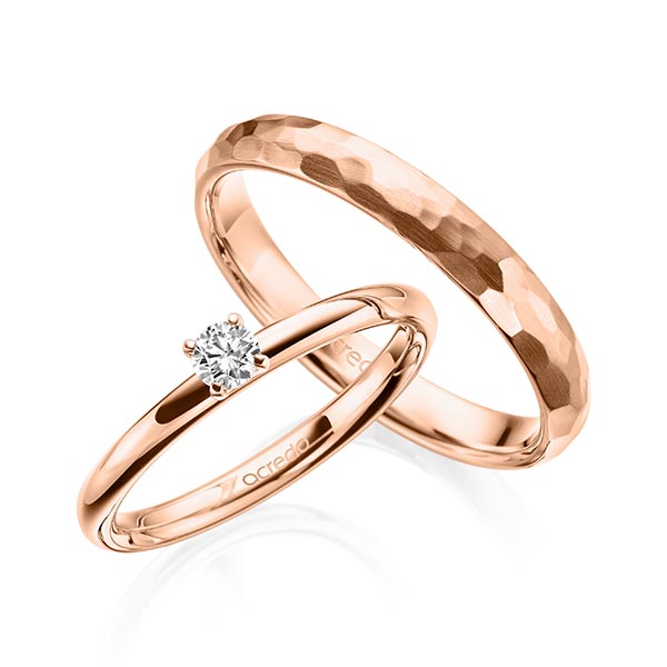 Set in Rotgold 585 mit zus. 0,15 ct. Brillant tw, si von acredo - A-2022-6 Set in Rotgold 585 mit zus. 0,15 ct. Brillant tw, si von acredo - A-2022-6