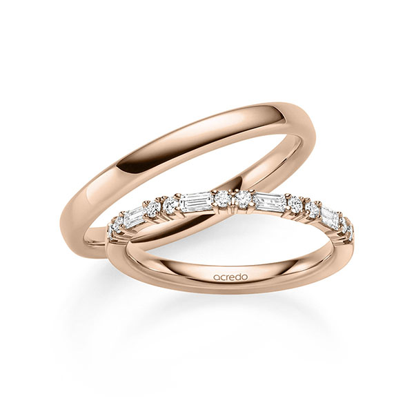 Set in Rotgold 585 mit zus. 0,35 ct. tw, vs von acredo Set in Rotgold 585 mit zus. 0,35 ct. tw, vs von acredo