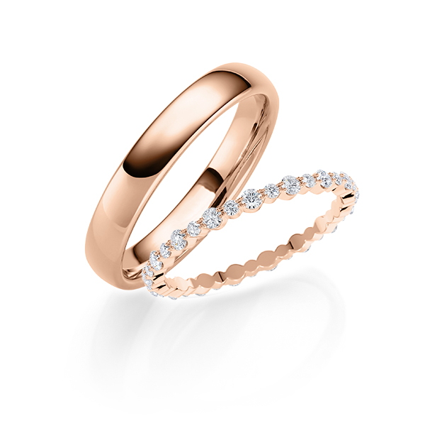 Set in Rotgold 585 mit zus. 0,45 ct. tw, si von Steinberg