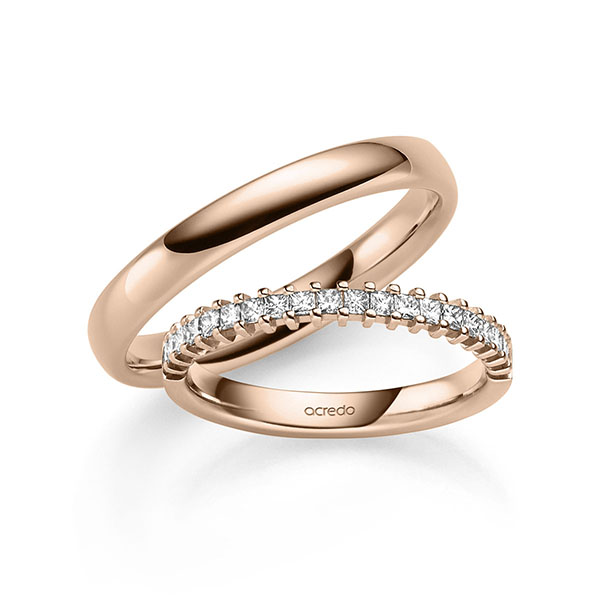 Set in Rotgold 585 mit zus. 0,4 ct. tw, si von acredo - A-2796-13