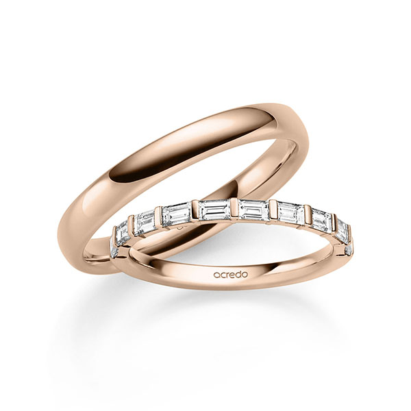 Set in Rotgold 585 mit zus. 0,7 ct. tw, vs von acredo Set in Rotgold 585 mit zus. 0,7 ct. tw, vs von acredo