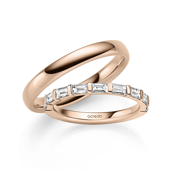 Set in Rotgold 585 mit zus. 0,9 ct. tw, vs von acredo Set in Rotgold 585 mit zus. 0,9 ct. tw, vs von acredo