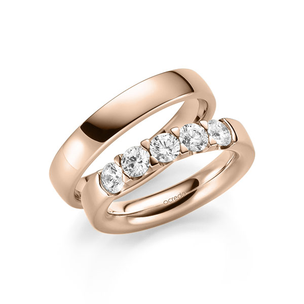 Set in Rotgold 585 mit zus. 1,25 ct. Brillant tw, si von acredo - A-2116-3 Set in Rotgold 585 mit zus. 1,25 ct. Brillant tw, si von acredo - A-2116-3
