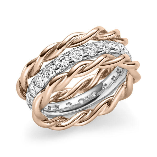 Set in Rotgold 585 mit zus. 1,98 ct. Brillant tw, si von Merii - M-1302-7 Set in Rotgold 585 mit zus. 1,98 ct. Brillant tw, si von Merii - M-1302-7