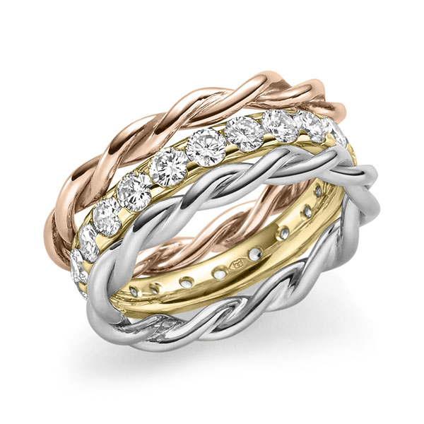 Set in Rotgold 585 mit zus. 1,98 ct. Brillant tw, si von Merii - M-1302-9 Set in Rotgold 585 mit zus. 1,98 ct. Brillant tw, si von Merii - M-1302-9