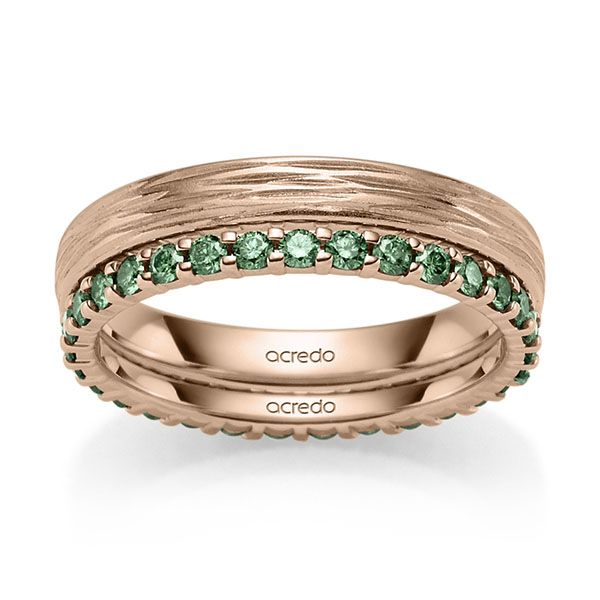 Set in Rotgold 585 vollausgefasst mit zus. 0,62 ct. Brillant von acredo