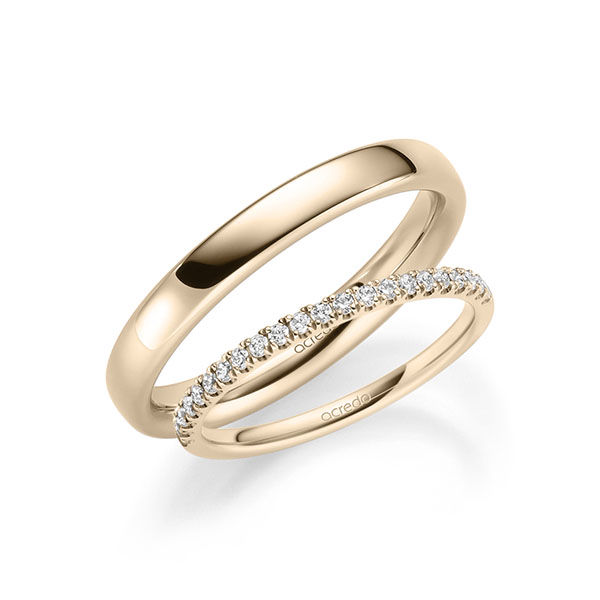 Set in Signature Gold 585 half gezet met in totaal 0,22 ct. Briljant tw/si van acredo - A-2115-9 Set in Signature Gold 585 half gezet met in totaal 0,22 ct. Briljant tw/si van acredo - A-2115-9