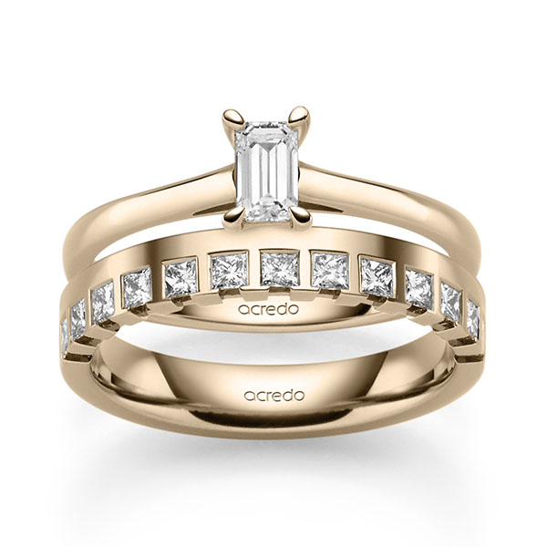 Set in Signature Gold 585 met 0,4 ct. + in totaal 0,36 ct. tw,vs van acredo - A-2473-5 Set in Signature Gold 585 met 0,4 ct. + in totaal 0,36 ct. tw,vs van acredo - A-2473-5