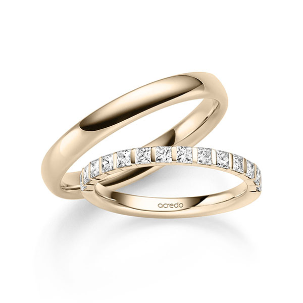 Set in Signature Gold 585 mit zus. 0,7 ct. tw, si von acredo