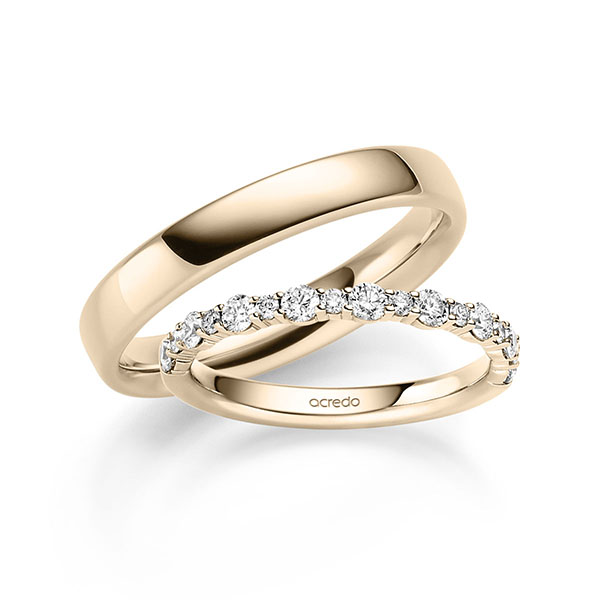 Set in Signature Gold 585 mit zus. 1,04 ct. tw, si von acredo