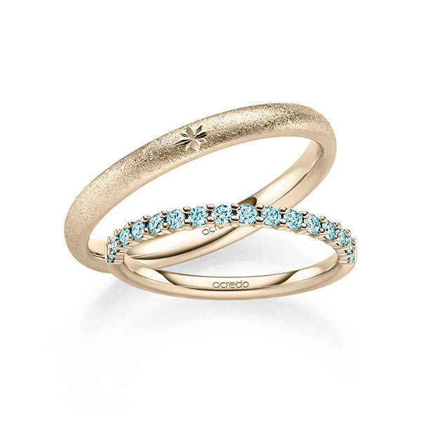 Set in Signature Goud 585 half gezet met in totaal 0,32 ct. Briljant iceblue van acredo