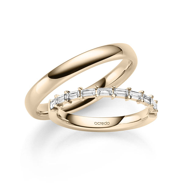 Set in Signature Goud 585 met in totaal 0,5 ct. tw,vs van acredo