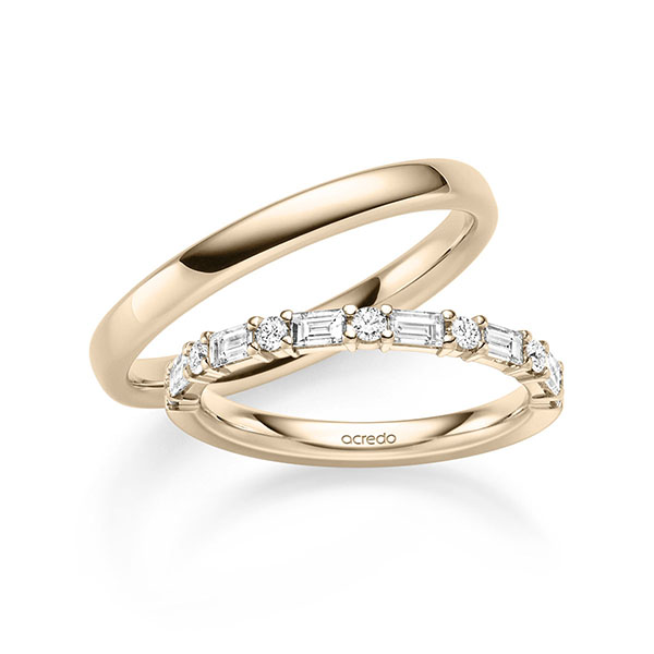 Set in Signature Goud 585 met in totaal 0,69 ct. tw,vs van acredo