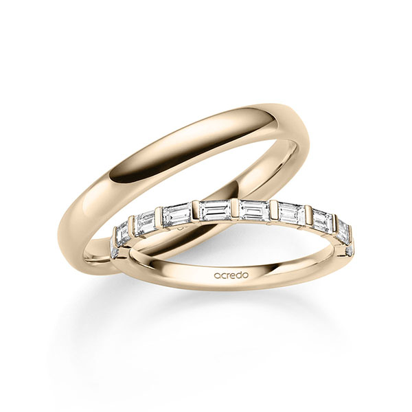Set in Signature Goud 585 met in totaal 0,7 ct. tw,vs van acredo