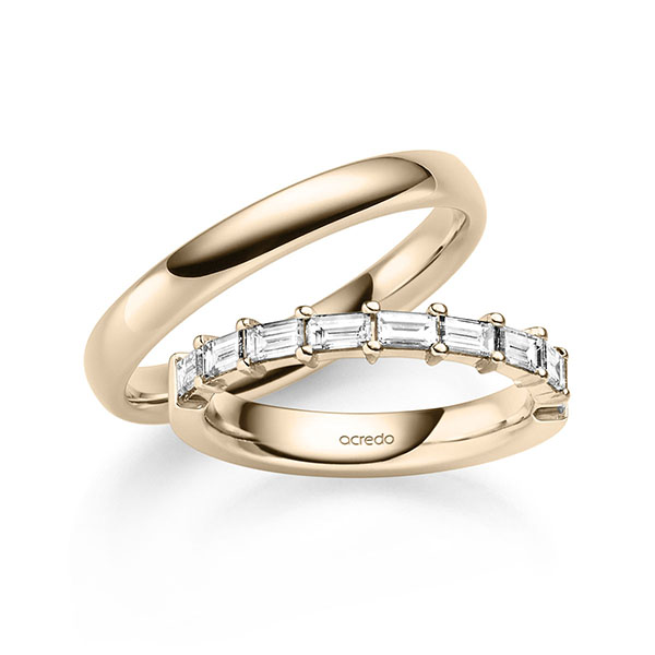 Set in Signature Goud 585 met in totaal 0,9 ct. tw,vs van acredo