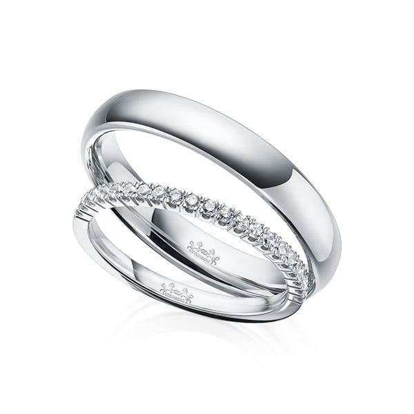 Set in Weißgold 585 halbausgefasst mit zus. 0,21 ct. Brillant tw, si von Steinberg