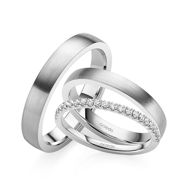 Set in Weissgold 585 halbausgefasst mit zus. 0,21 ct. Brillant tw, vs von acredo - A-2067-1 Set in Weissgold 585 halbausgefasst mit zus. 0,21 ct. Brillant tw, vs von acredo - A-2067-1