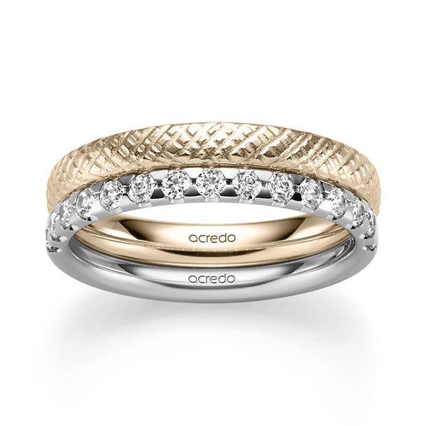 Set in Weissgold 585 halbausgefasst mit zus. 0,45 ct. Brillant tw, si von acredo - A-2450-1 Set in Weissgold 585 halbausgefasst mit zus. 0,45 ct. Brillant tw, si von acredo - A-2450-1