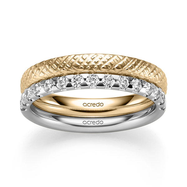 Set in Weissgold 585 halbausgefasst mit zus. 0,45 ct. Brillant tw, si von acredo - A-2450-2 Set in Weissgold 585 halbausgefasst mit zus. 0,45 ct. Brillant tw, si von acredo - A-2450-2
