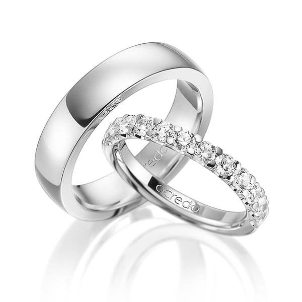 Set in Weißgold 585 halbausgefasst mit zus. 1,08 ct. Brillant tw, vs von acredo - A-1576-1 Set in Weißgold 585 halbausgefasst mit zus. 1,08 ct. Brillant tw, vs von acredo - A-1576-1