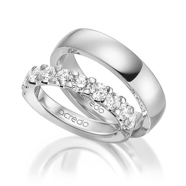 Set in Weißgold 585 halbausgefasst mit zus. 1,6 ct. Brillant tw, vs von acredo - A-1577-1 Set in Weißgold 585 halbausgefasst mit zus. 1,6 ct. Brillant tw, vs von acredo - A-1577-1