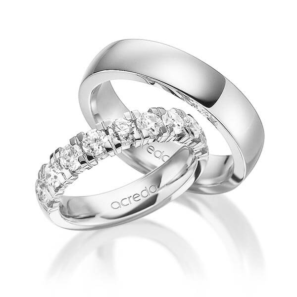 Set in Weißgold 585 halbausgefasst mit zus. 1,8 ct. Brillant tw, vs von acredo - A-1585-1 Set in Weißgold 585 halbausgefasst mit zus. 1,8 ct. Brillant tw, vs von acredo - A-1585-1