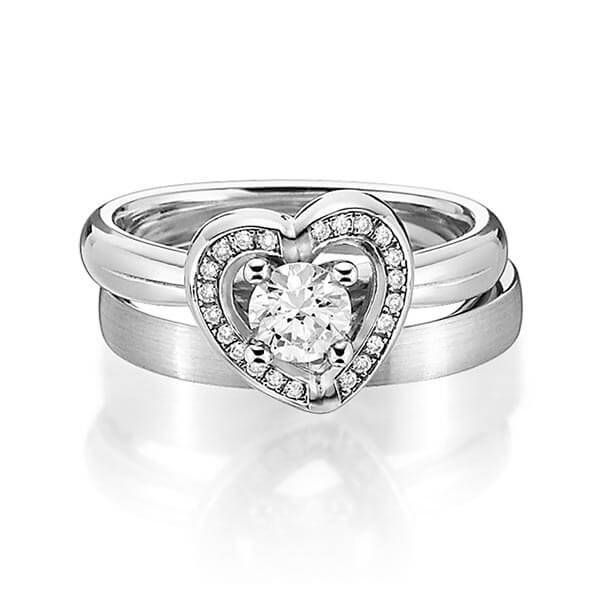 Set in Weißgold 585 mit 0,4 ct. 22 St. zusammen 0,11ct. Brillant tw, si von acredo - A-1455-1 Set in Weißgold 585 mit 0,4 ct. 22 St. zusammen 0,11ct. Brillant tw, si von acredo - A-1455-1