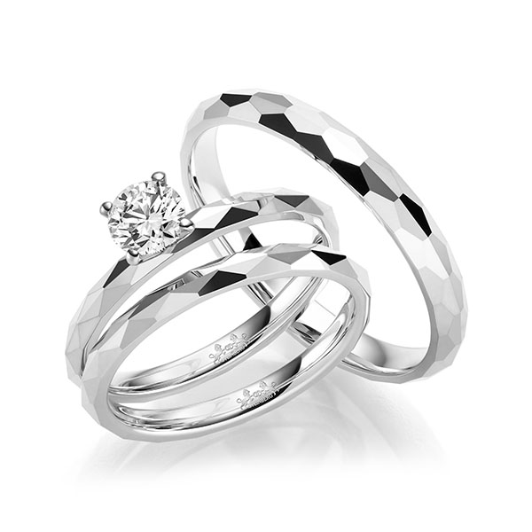 Set in Weißgold 585 mit 0,5 ct. Brillant tw, si von Steinberg