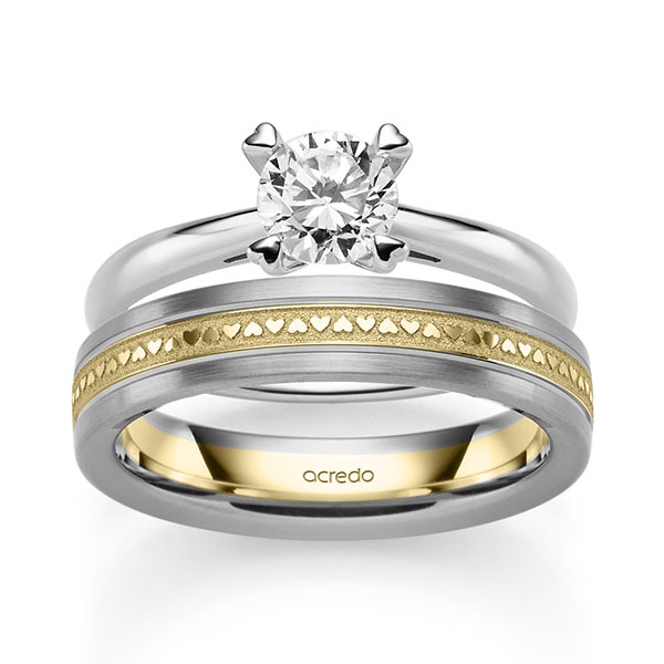 Set in Weißgold 585 mit 0,7 ct. + zus. 0,01 ct. Brillant tw, si von acredo - A-2467-3 Set in Weißgold 585 mit 0,7 ct. + zus. 0,01 ct. Brillant tw, si von acredo - A-2467-3